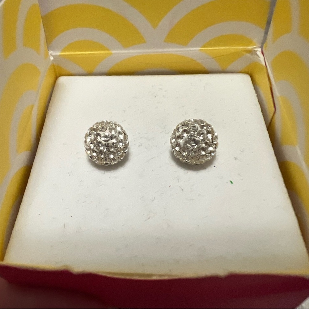 Origami Owl Clear Sparkle Stud Earrings
